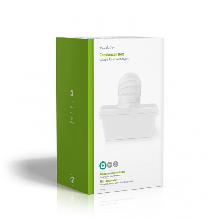 Nedis Indendørs Kondensator Box | Egnet: Tumble Dryers | 5 l | 1.5 m | 105 mm | Hvid