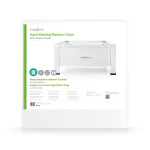 Nedis Stativ til vaskemaskine og tørretumbler | Skuffe | 150 kg | Hvid