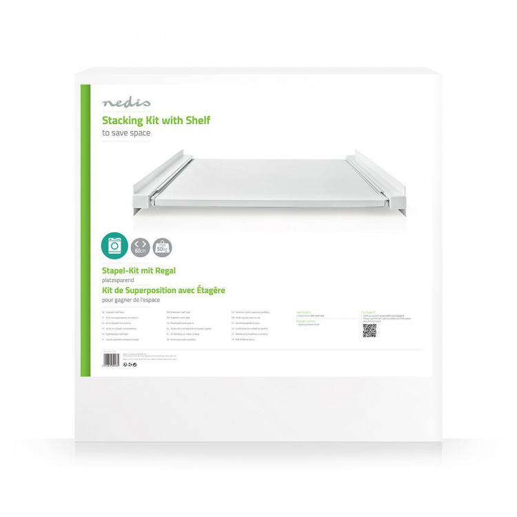 Nedis Stable Sæt til Vaskemaskine og Tørretumbler | Udtrækshylde | Hvid