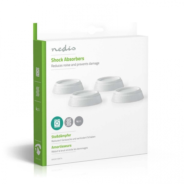 Nedis Anti svingningsdæmpere | Egnet: Universel | 4 stk. | Hvid | Plastik
