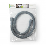 Nedis Forlængelige Outlet Hose | 24/19 mm | 29/22 mm | 0.5 Bar | 50 °C | 4.00 m | Tallerken / Vaskemaskine | PVC | Grå