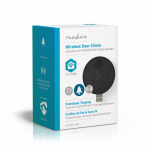 Nedis SmartLife Klokke | RF, frequency 433 Mhz | Tilbehør til: WIFICDP10GY / WIFICDP30WT / WIFICDP40CWT | USB Drevet | 4 Lyde | 5 V DC | Justérbar volume | Sort