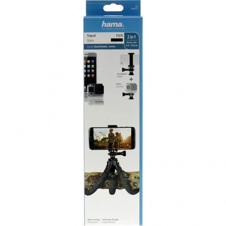 Hama Bordstativ Flex Smartphone & GoPro 26cm Sort