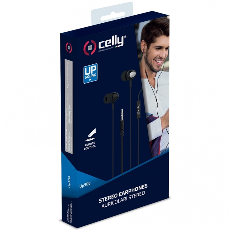 Celly UP500 Stereoheadset In-ear Sv
