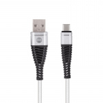 Forever USB Type-C-kabel Shark White 1m 2A