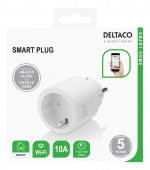 DELTACO SMART HOME switch, WiFi 2.4GHz, 1xCEE 7/3, 10A, timer, 220-240