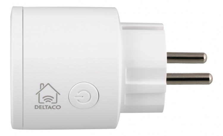 DELTACO SMART HOME switch, WiFi 2.4GHz, 1xCEE 7/3, 10A, timer, 220-240