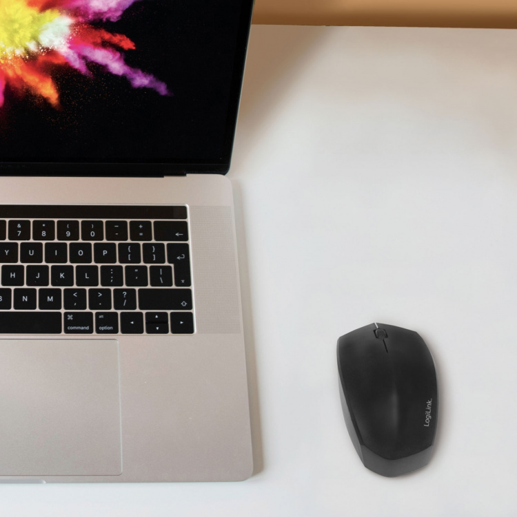 LogiLink 2direct LogiLink Optisk Trådløs Sort