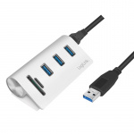LogiLink USB3.0 3-port hub + minneskort