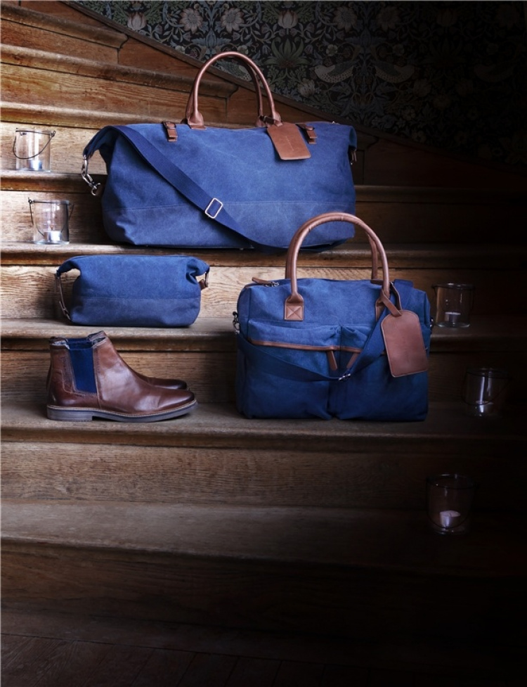 Lord Nelsoncourier-taske i lærred, marineblå