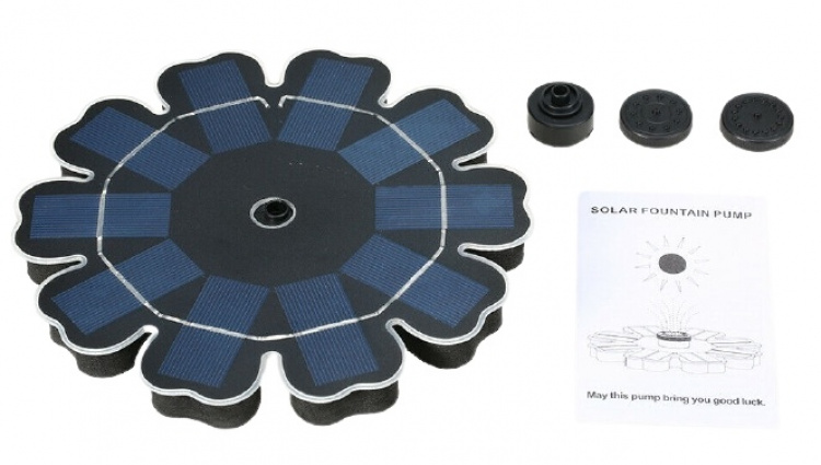 Flydende springvand drevet af solceller