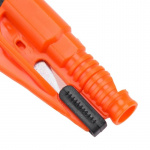 3 i 1 Bodyguard, nødfløjte, sikkerhedssele-kniv, nødhammer