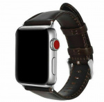 Ur: Læderlignende rem til Apple Watch, 38/40/41mm, Mørkebrun Ur: Læderlignende rem til Apple Watch, 38/40/41mm, Mørkebrun