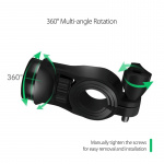 Motorcykelholder med indbygget trådløs hurtigoplader, sort (CD-3093)