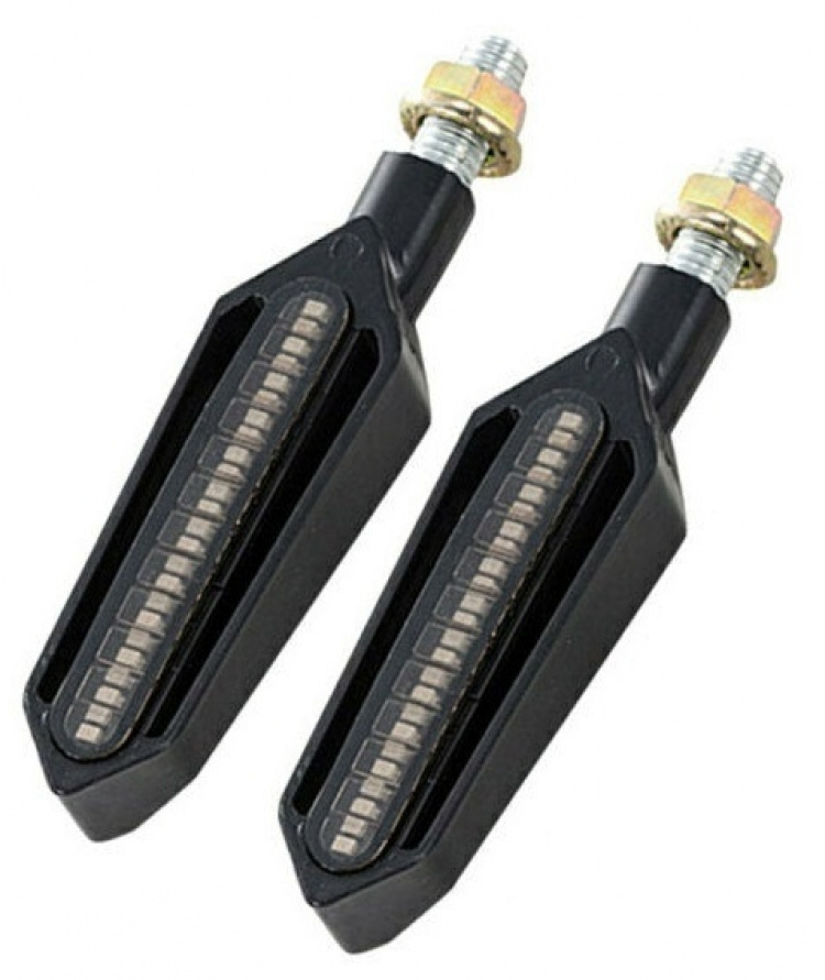 Motorcykel-blinklys LED, 2-pak, gult lys