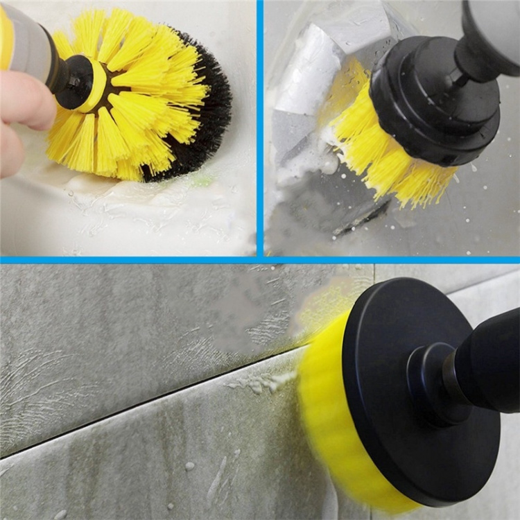 Sæt med 3 skurebørster til bore-/skruetrækker