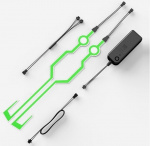 Lysstrimler til motorcykelhjelm, Grøn