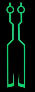 Lysstrimler til motorcykelhjelm, Grøn