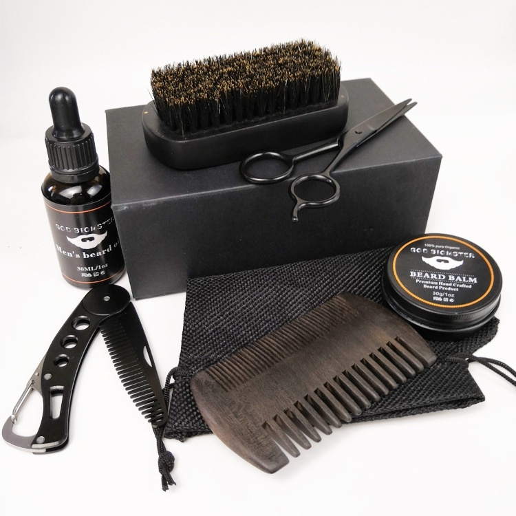 Skægplejesæt i 6 dele