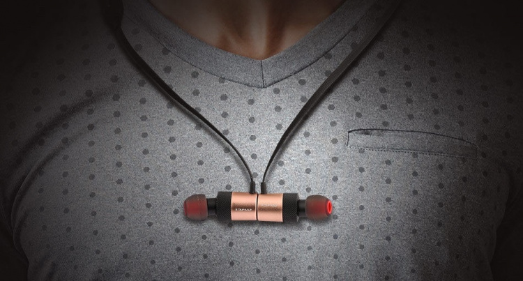 Trådlösa Bluetooth Hörlurar, Vattentålig, Rosé