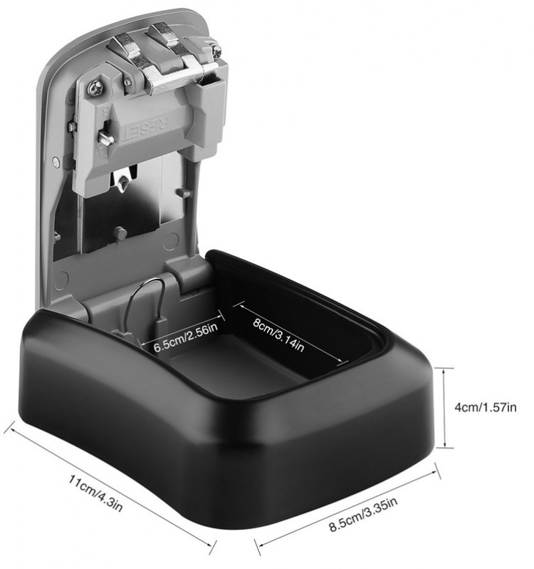 Kompakt Nøgleskab med kode lås