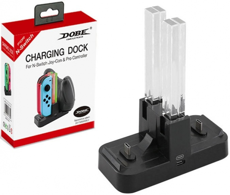 4 x Opladningsstation til Nintendo Switch og dens kontroller 4 x Opladningsstation til Nintendo Switch og dens kontroller