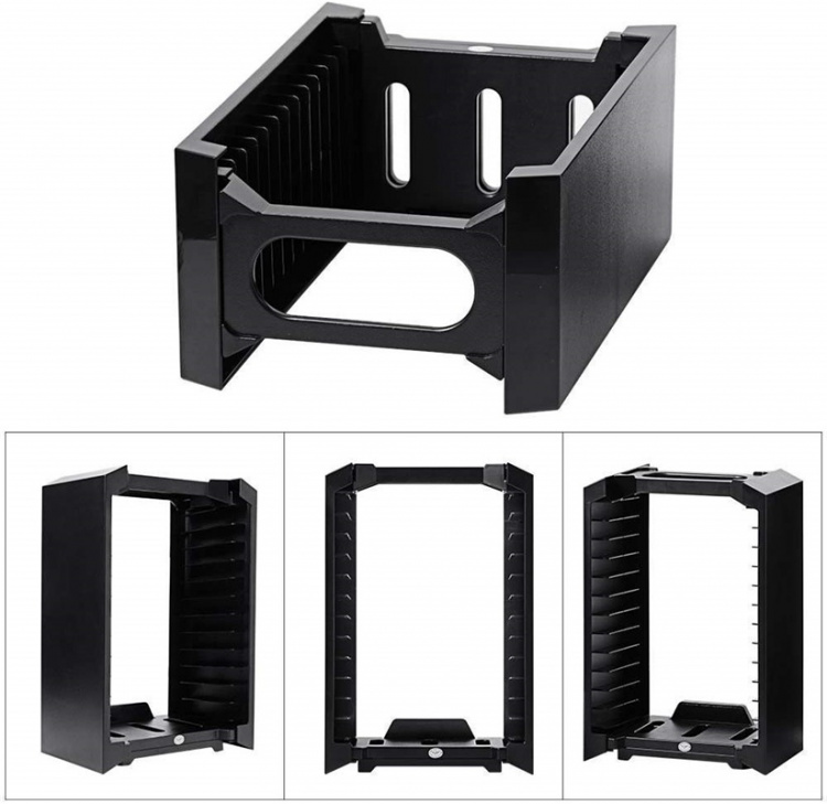 Multifunktionelt opbevaringsstativ til PS4, Sort