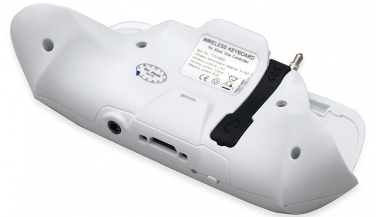 Tastatur til Xbox One S-controller, hvid