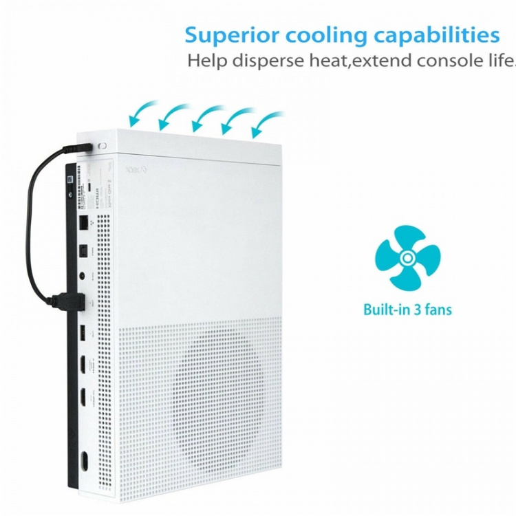 Køleblæser til Xbox One S, hvid