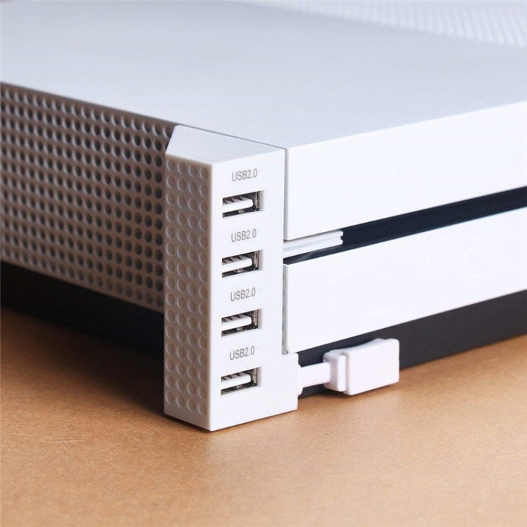 USB-hub, 4 porte til Xbox One S, hvid