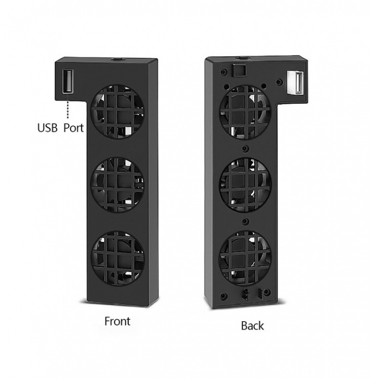 Ekstern køleventilator til Xbox One X, sort