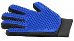 Børstehandske til dyr, blå