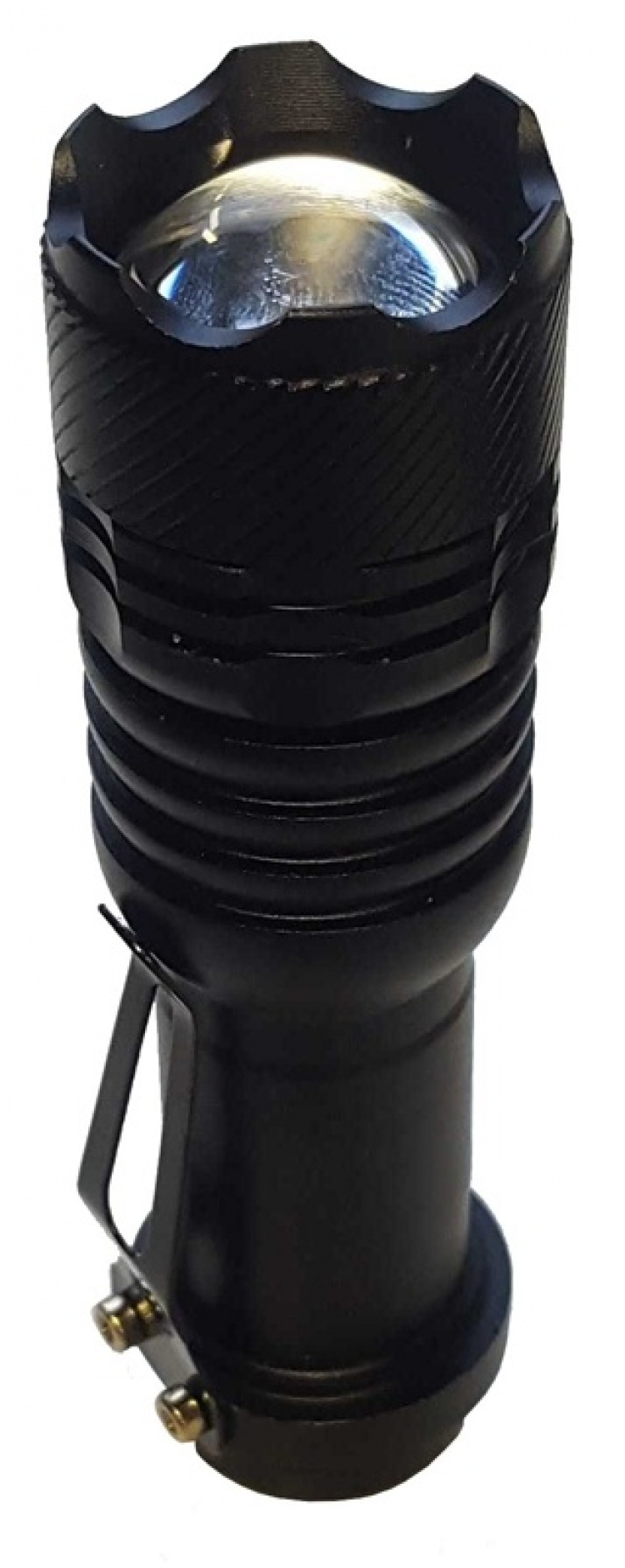 Lille lommelygte med 3 lysindstillinger, 9 cm, sort