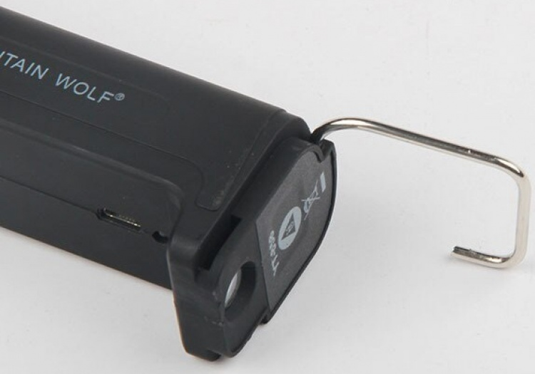 Genopladelig lommelygte 2000mAh, svart