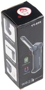 Genopladelig lommelygte 2000mAh, svart