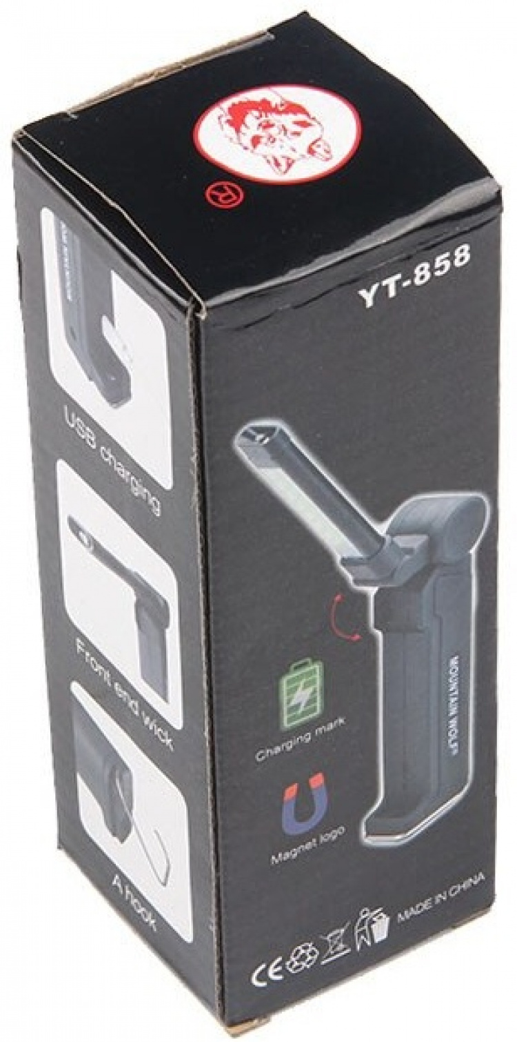 Genopladelig lommelygte 2000mAh, svart