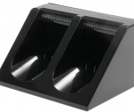 Wii Dock + 2x batteri til Nintendo Wii/Wii U controller, svart