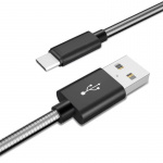 NORDIQZENZ USB-C kabel, Sølv, 1m
