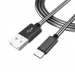 NORDIQZENZ USB-C kabel, Sølv, 1m