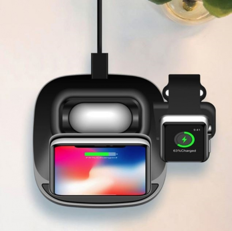 3-i-1 Qi-opladningsstander til Airpods, smartphone og smartwatch 3-i-1 Qi-opladningsstander til Airpods, smartphone og smartwatch