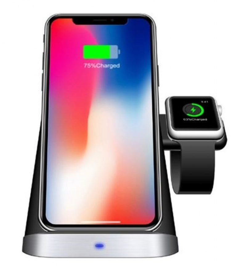 3-i-1 Qi-opladningsstander til Airpods, smartphone og smartwatch 3-i-1 Qi-opladningsstander til Airpods, smartphone og smartwatch