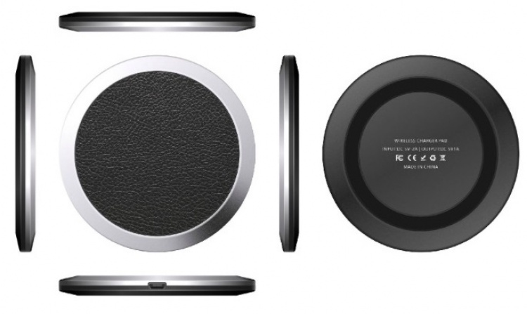 Qi-oplader i kunstlæder med hurtig opladning