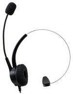 Callcenter-headset med fjernbetjening, USB, sort