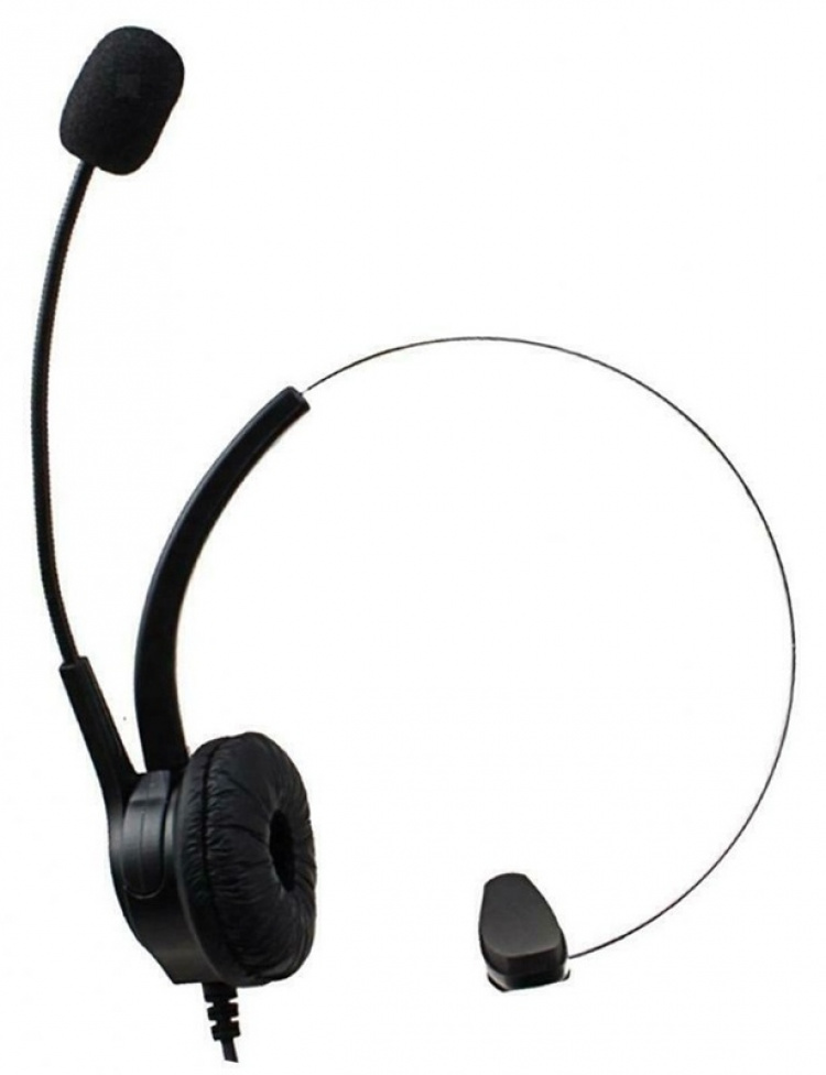 Callcenter-headset med fjernbetjening, USB, sort