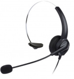 Callcenter-headset med fjernbetjening, USB, sort
