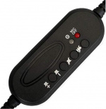 Callcenter-headset med fjernbetjening, USB, sort