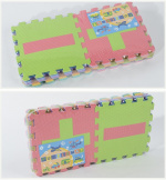 Pusselmatta med siffor och symboler