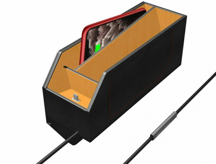 Opbevaringsboks til bilen med trådløs opladning Opbevaringsboks til bilen med trådløs opladning