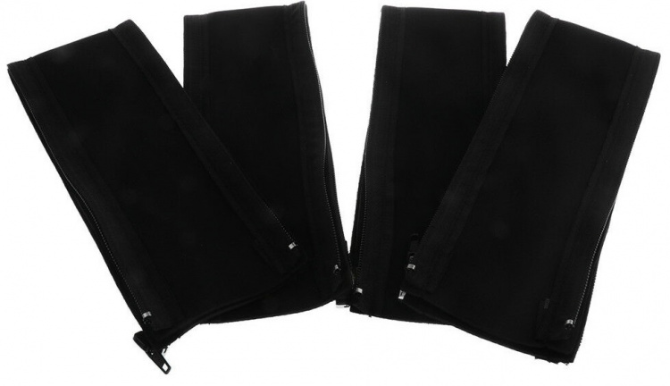 4-pak Kabelcover med lynlås, Svart