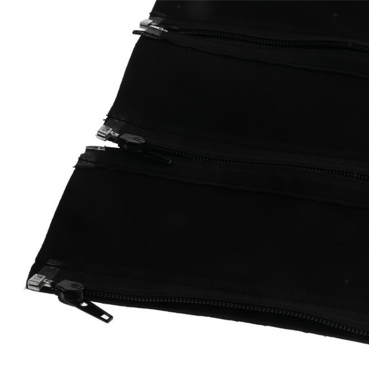 4-pak Kabelcover med lynlås, Svart